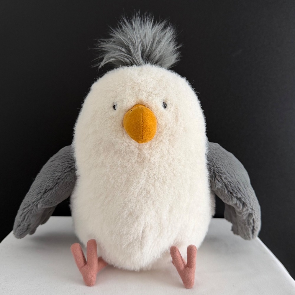 Jellycat London Chip Seagull Plush Bird Cream Grey JCINC7081YHC 9in